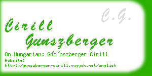 cirill gunszberger business card